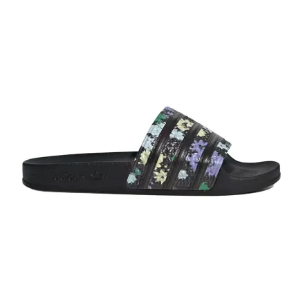 Adidas Women's Adilette Slides - Core Black / Multi