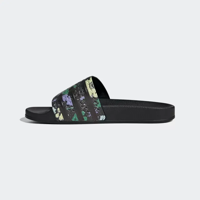 Adidas Women's Adilette Slides - Core Black / Multi