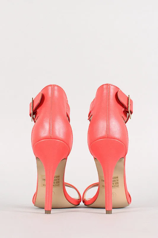 Breckelle Ankle Buckle Open Toe Heel