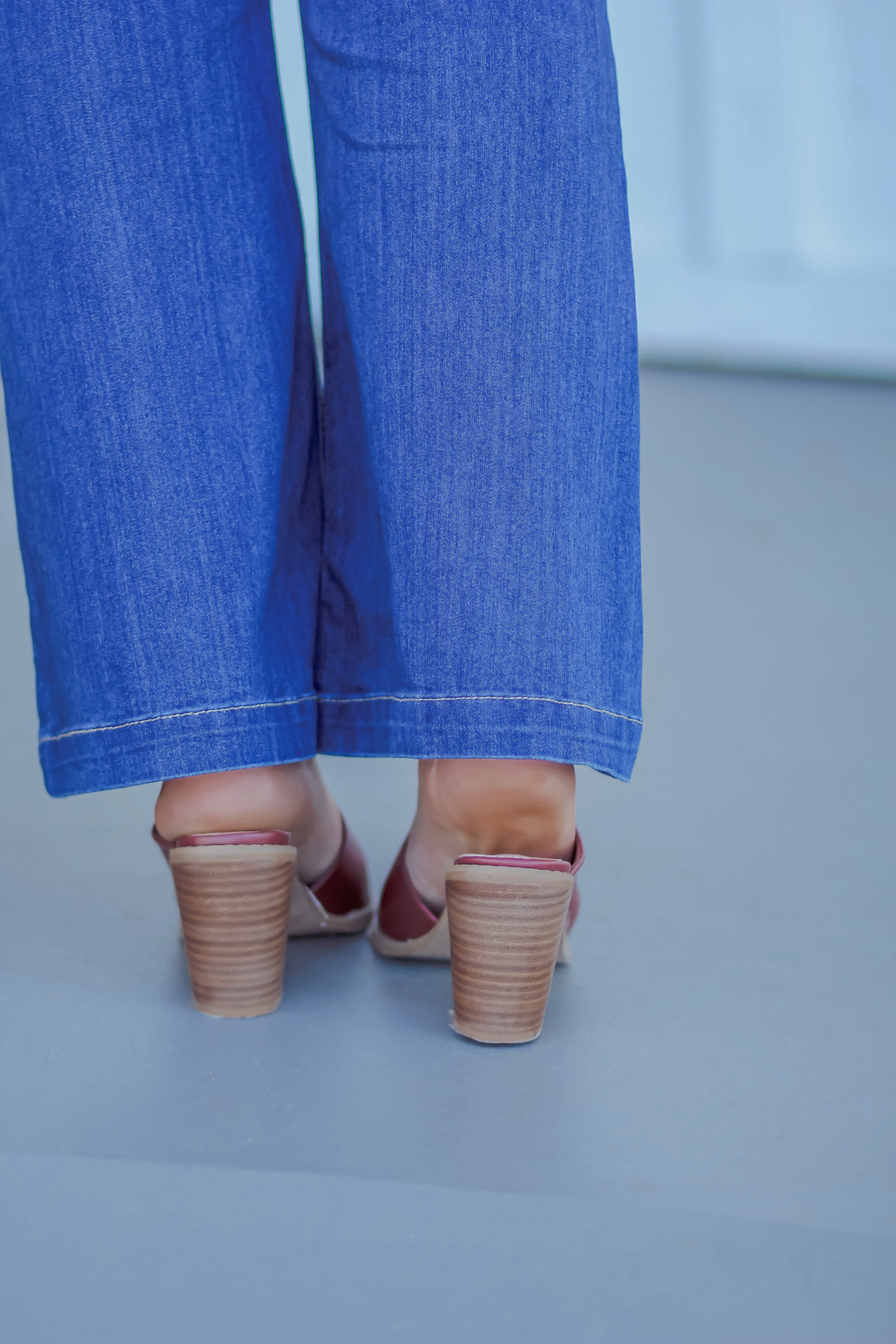 Brick Open Toe Block Heel