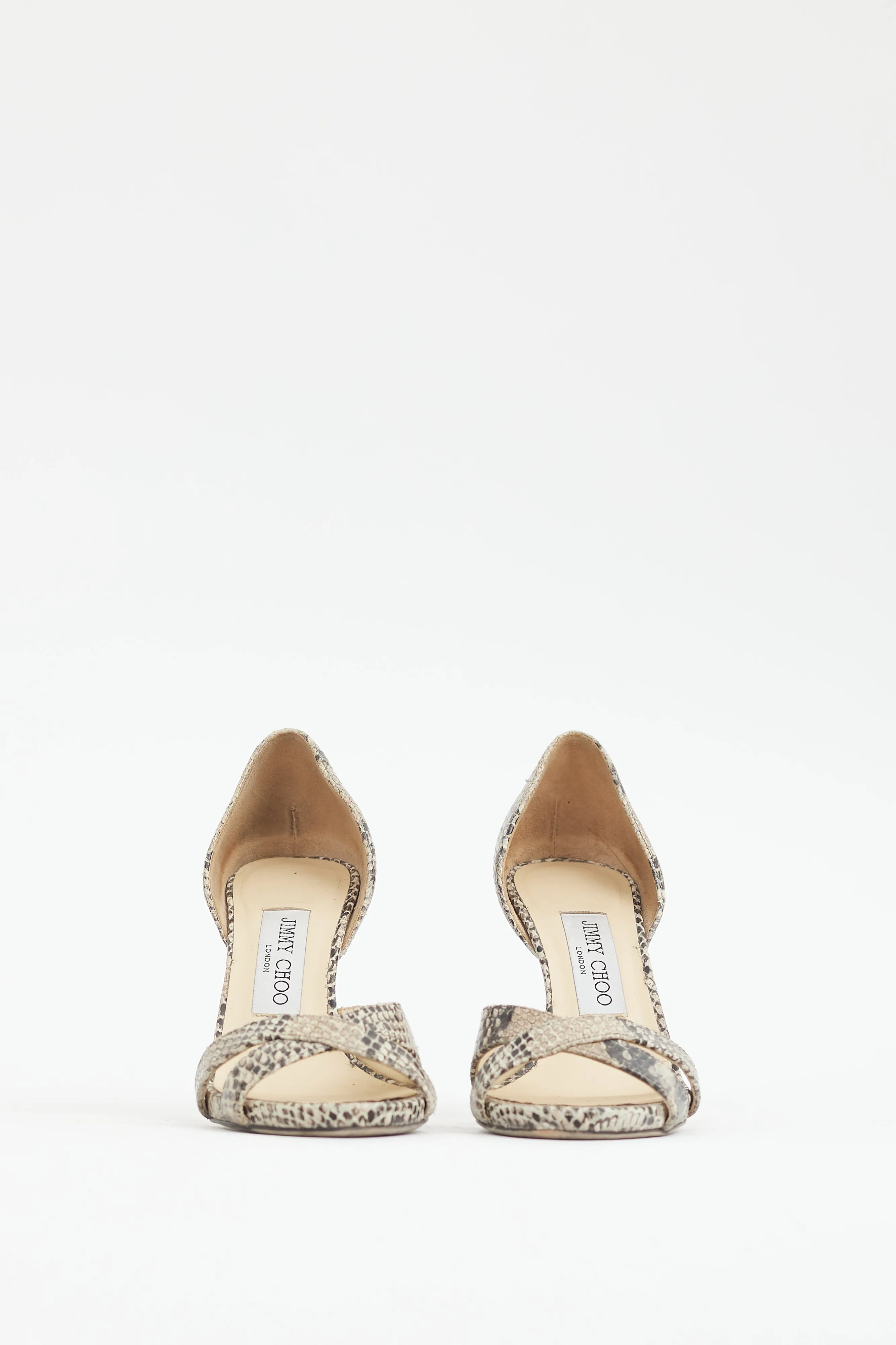 Brown & Black Textured D'Orsay Heel