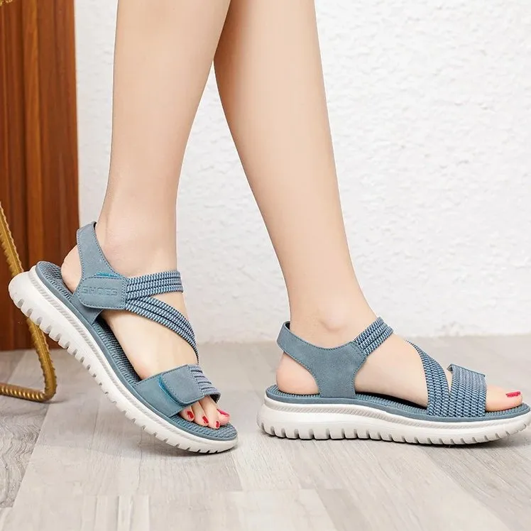Cuzcare Trendy Orthopedic Sandals Women Supportive Flat Hook&loop Platform Sandals