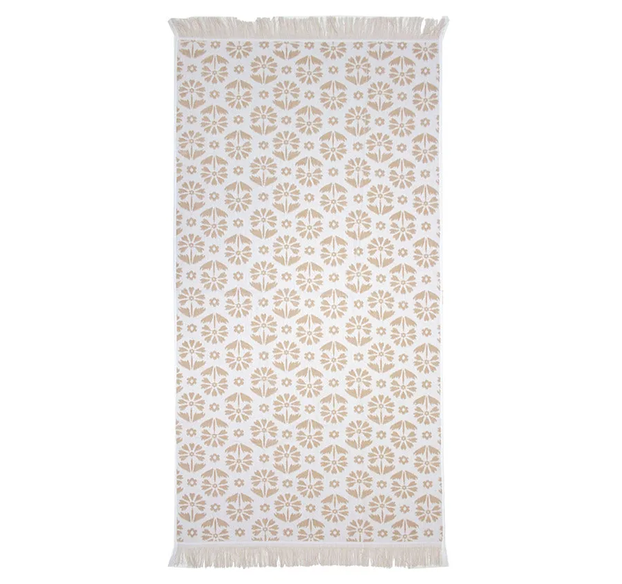 Flora 90x170cm Beach Towel Pebble