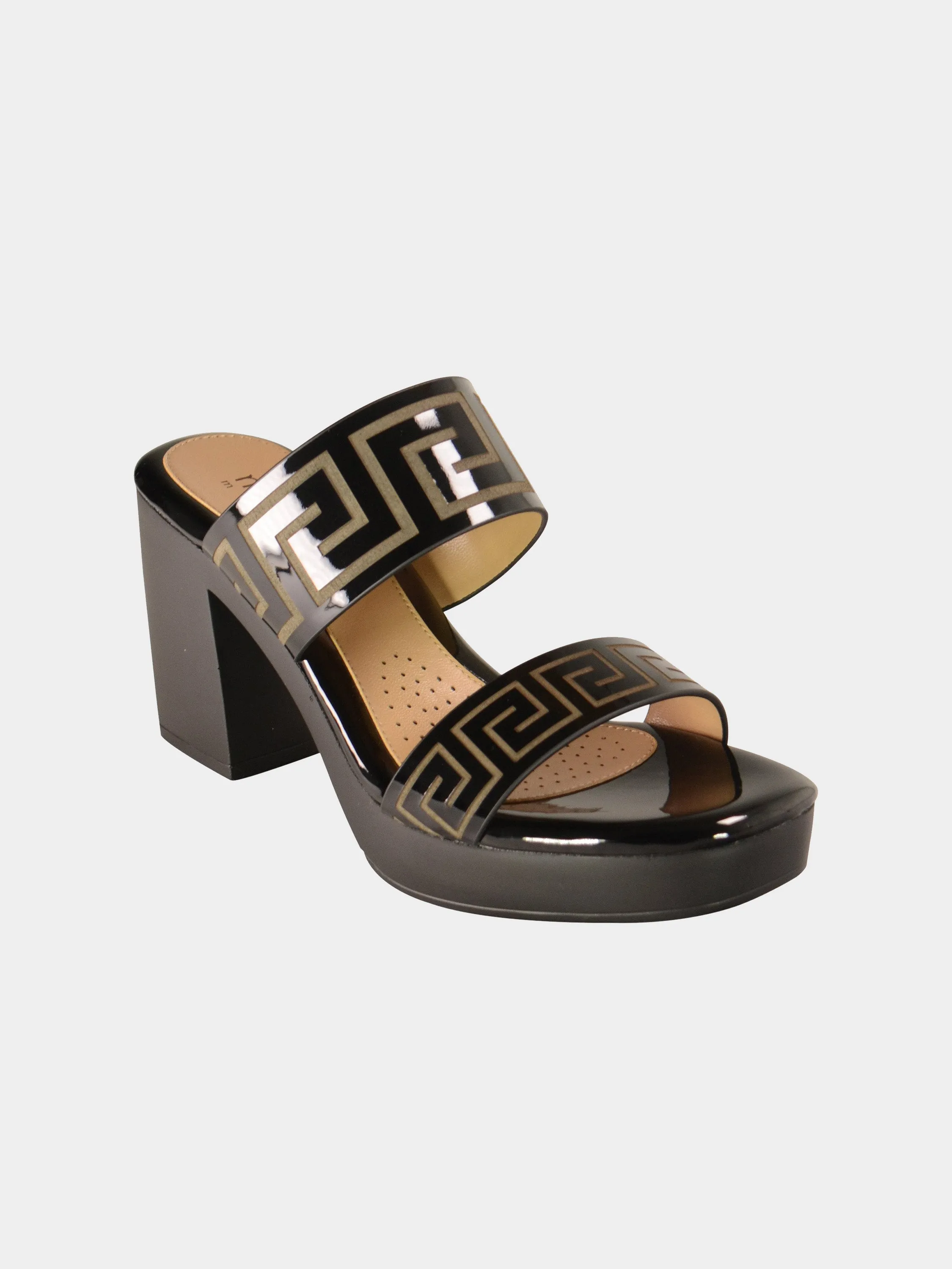 Michelle Morgan 780-1 Greek Key Heel Sandals