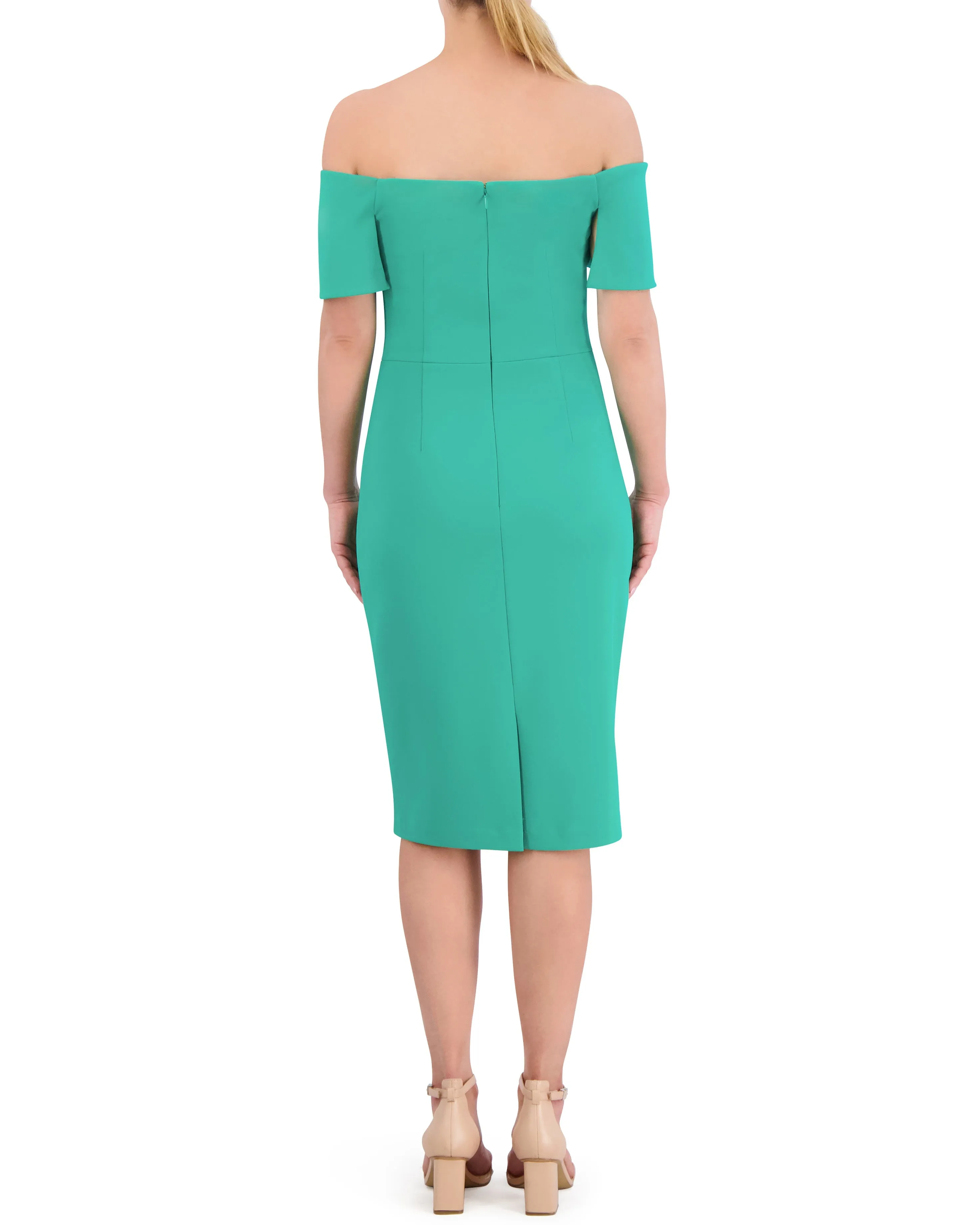 Off-The-Shoulder Bodice Overlay Dress
