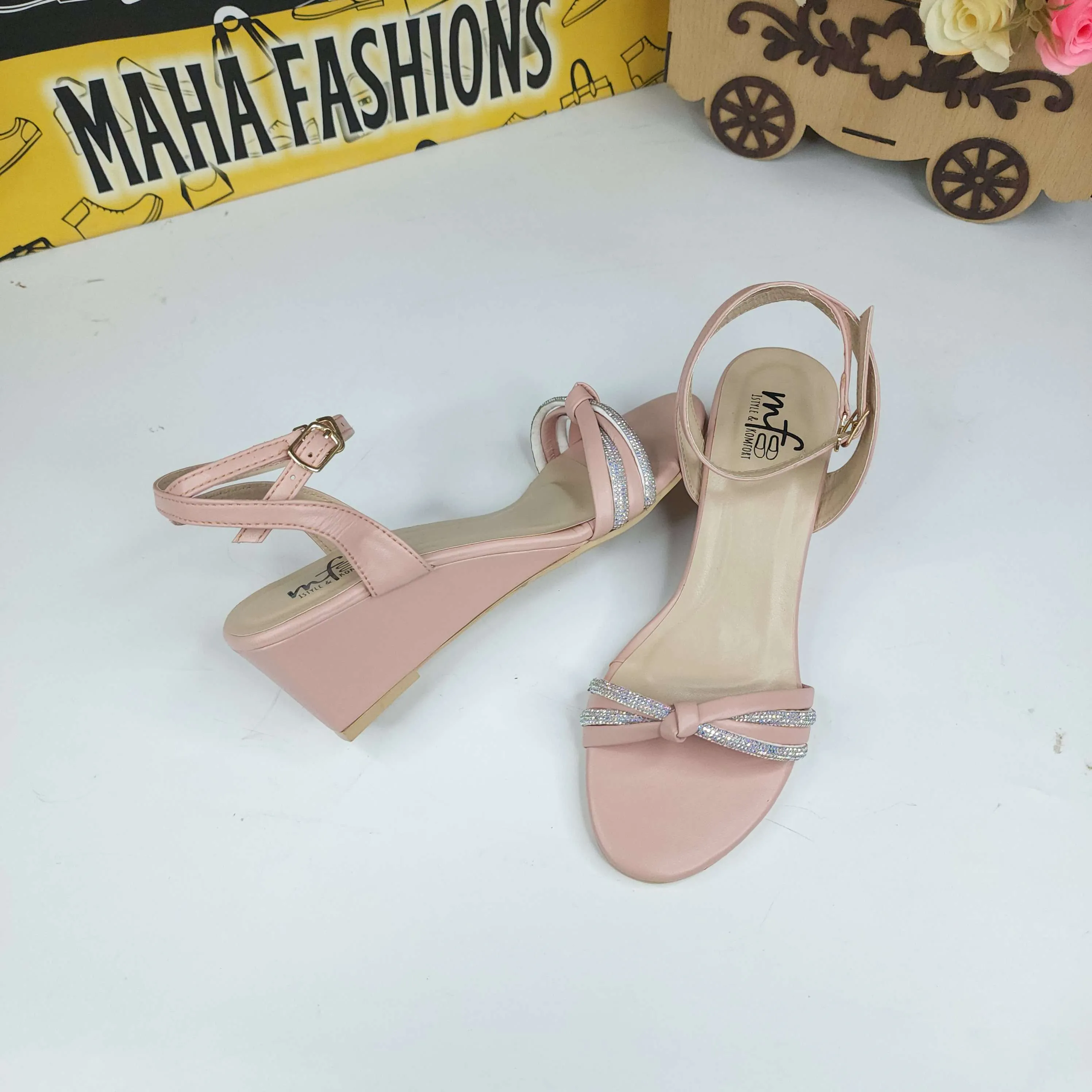 Pink Studs Sandals