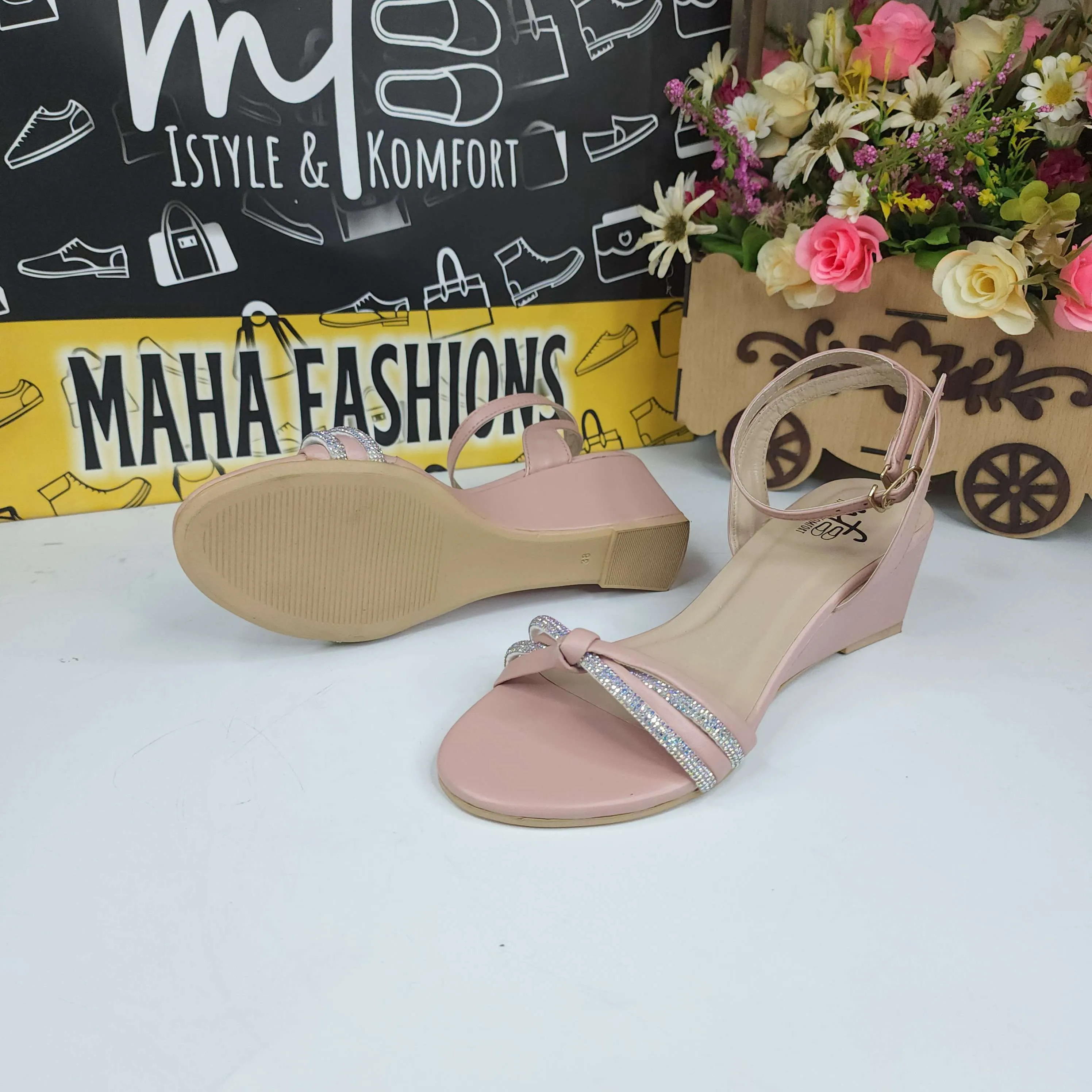 Pink Studs Sandals