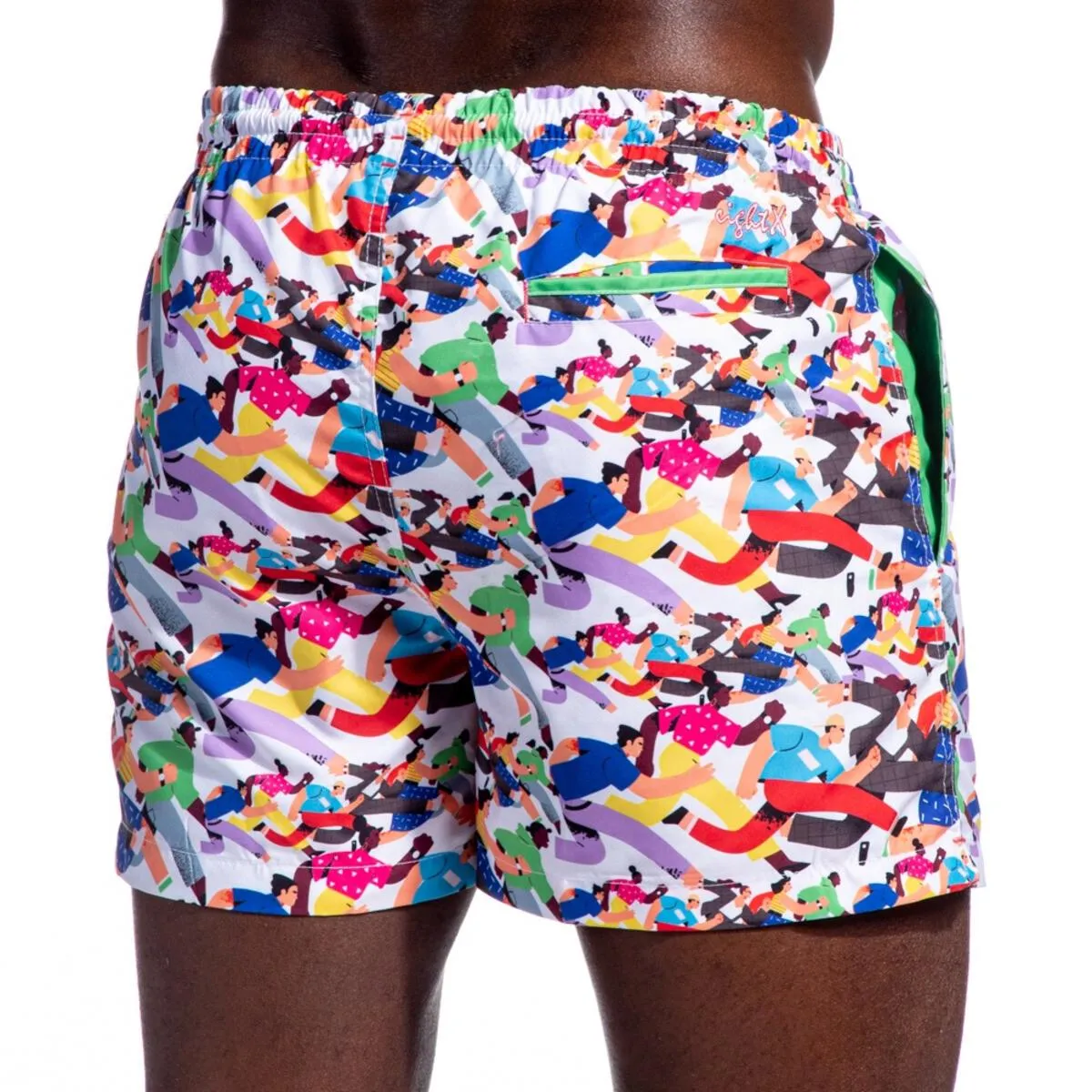 Retro Metro Swim Trunks by EightX