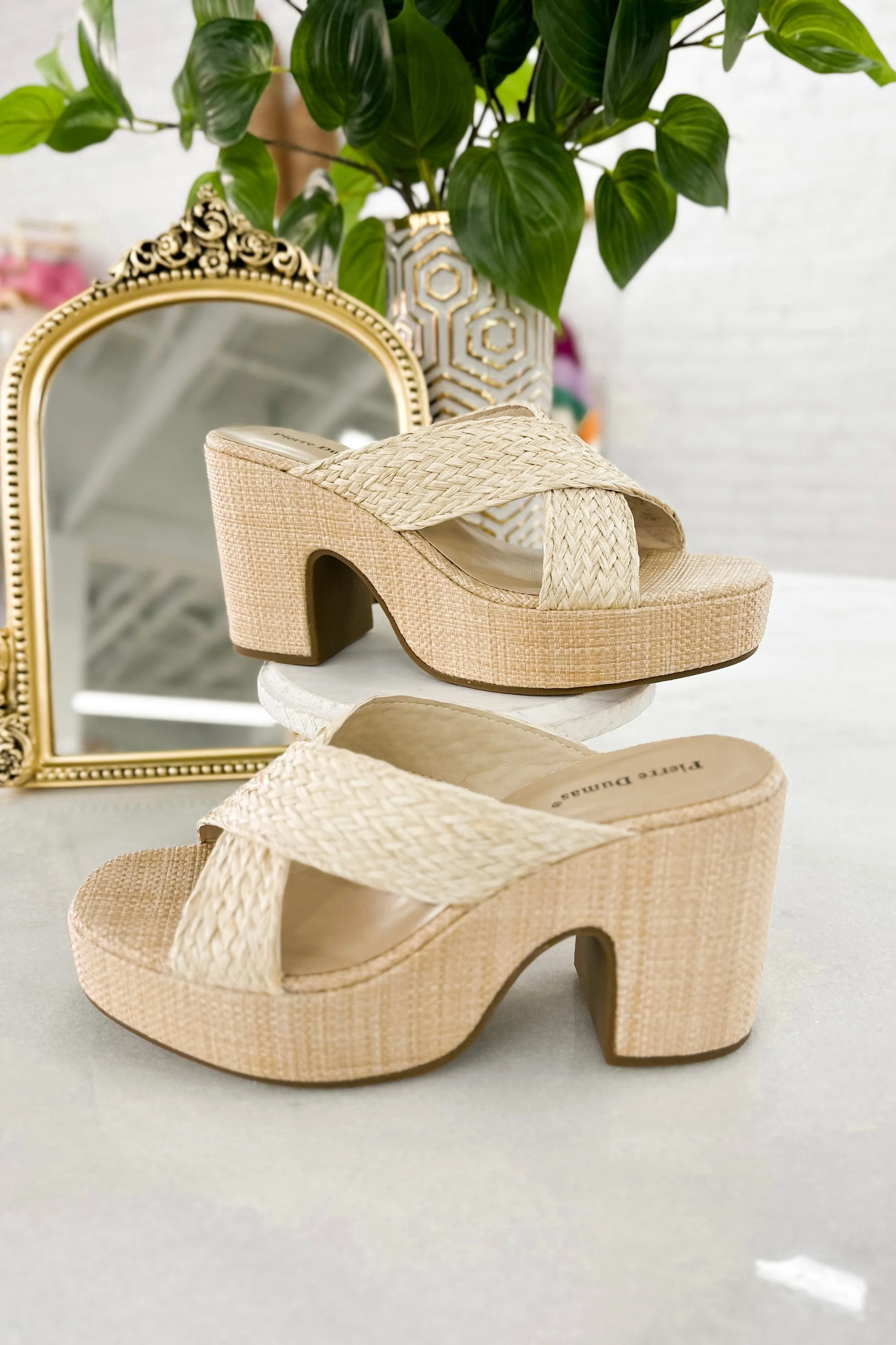 Tayla Natural Basket Weave Wedge *Final Sale*