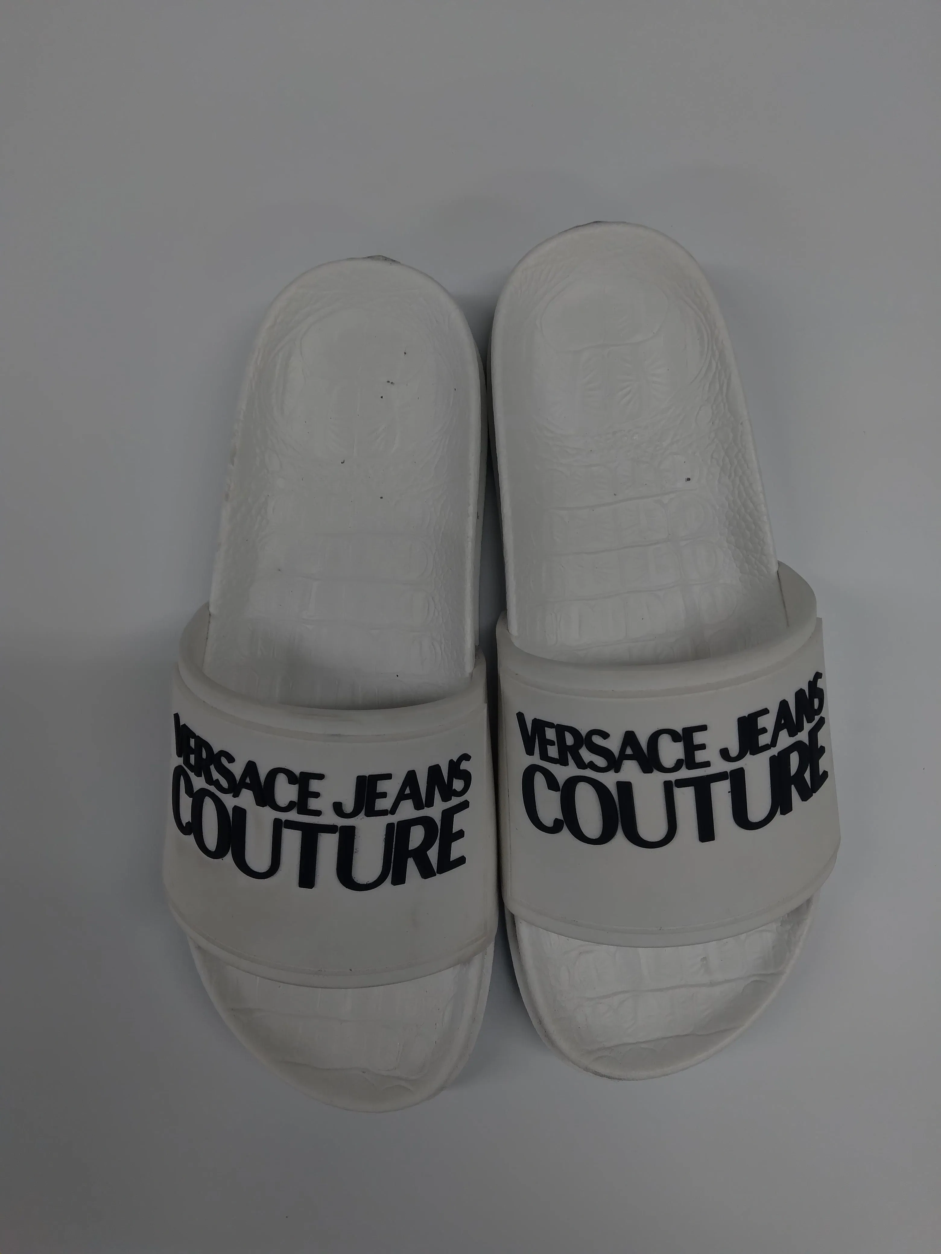 Versace Jeans Couture White Signature Slide-5.5/6