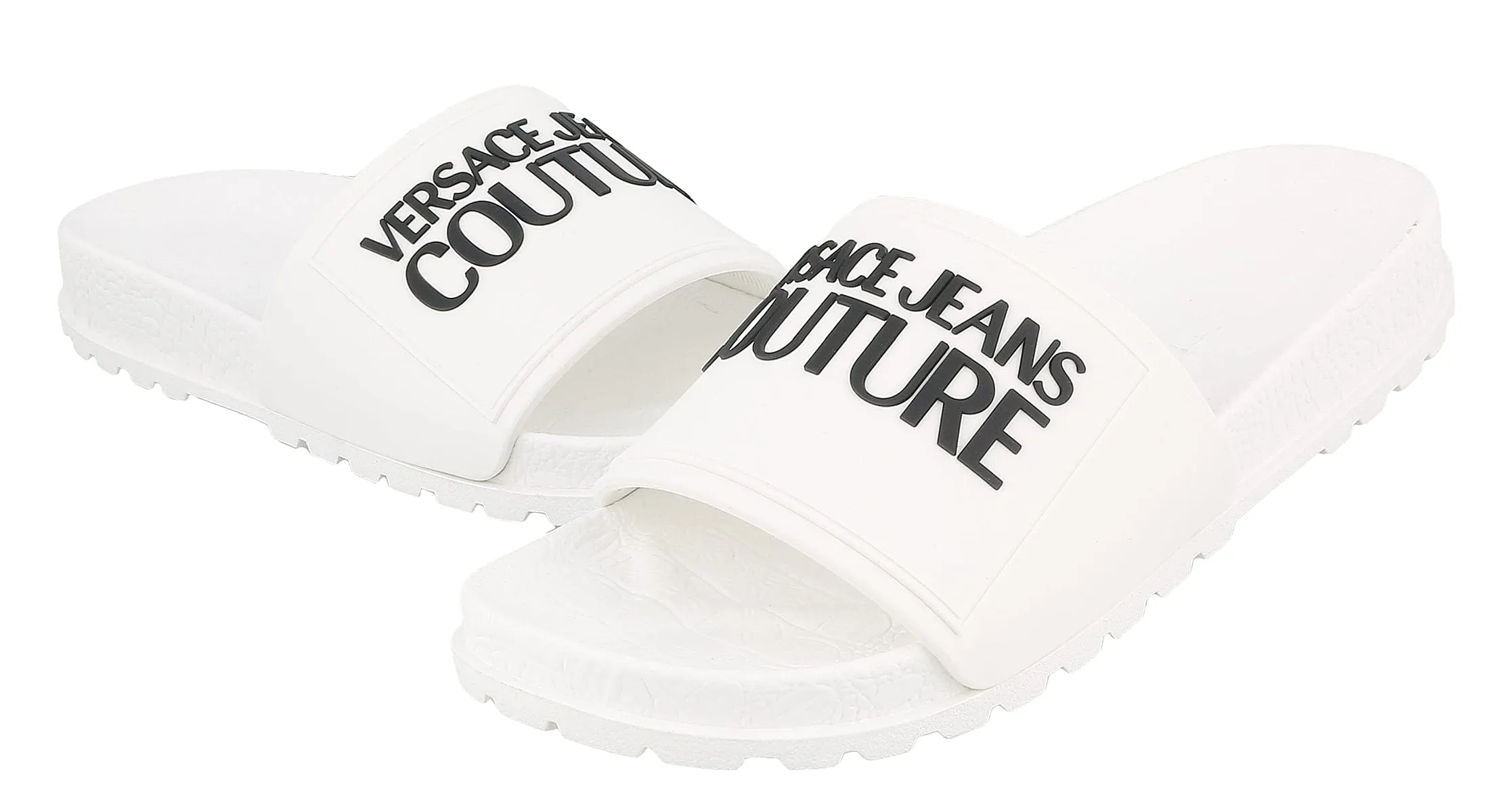 Versace Jeans Couture White Signature Slide-5.5/6
