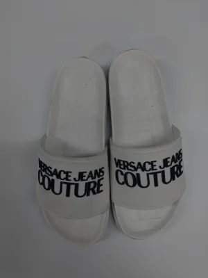 Versace Jeans Couture White Signature Slide-5.5/6