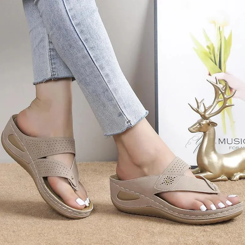 Women Low Heels Flip Flops
