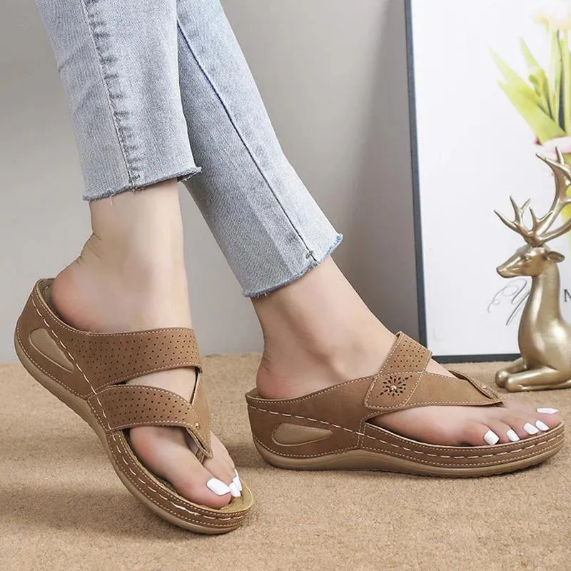 Women Low Heels Flip Flops