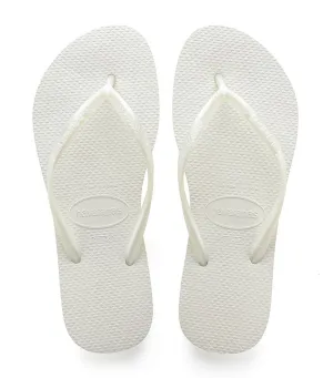 Women's Slim Flip Flops - White